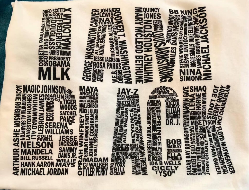 I Am Black-Word Art