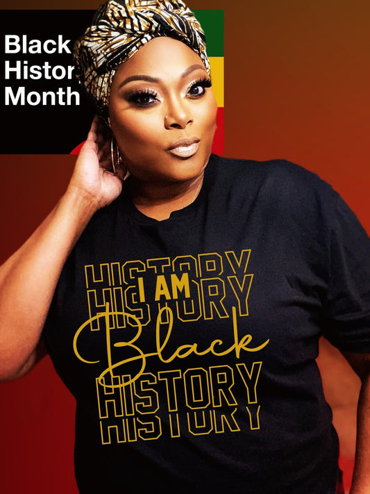 I Am Black History -Gold